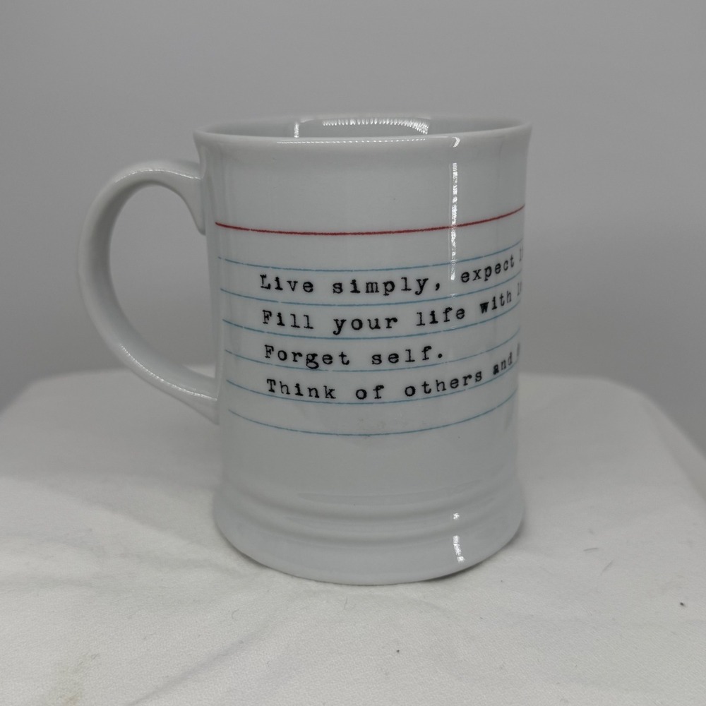 Live Simply Words To Live By Ceramic Coffee Mug Fringe‎ Studio Coffee Mug
